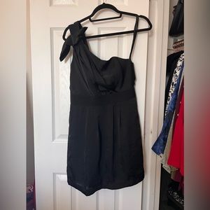 BCBGeneration One Shoulder Bow Little Black Mini Dress, Size 10, NWT